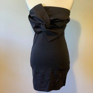 NWT Bow Front Black Bodycon Dress F21
